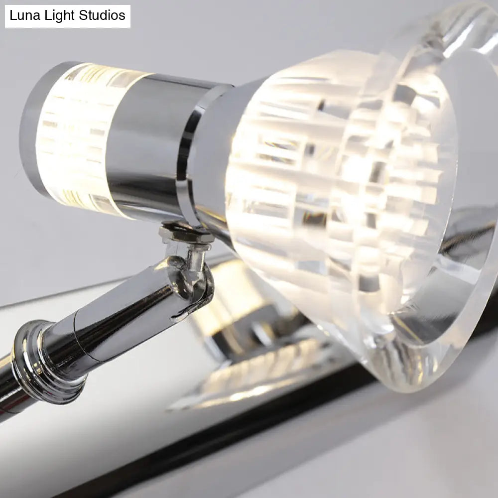 DecorBites™ Conic Sconce Light - Contemporary Style Aluminum Vanity Lighting with 2/3/4 Warm/White Lights for Bathroom, Made of Stainless Steel