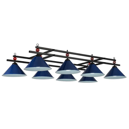 DecorBites™ Conical Island Metal Pendant Ceiling Light - Industrial Style with Decorative Billiards Accent
