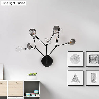 DecorBites™ Contemporary 9-Light LED Sconce Lighting - Black Finish Wall Lamp for Living Room