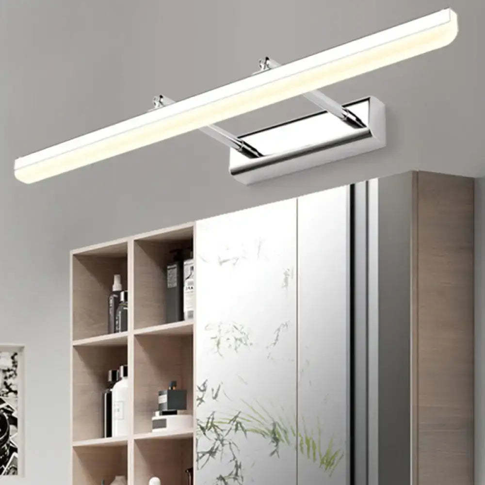 Contemporary acrylic chrome wall sconce bathroom led vanity light