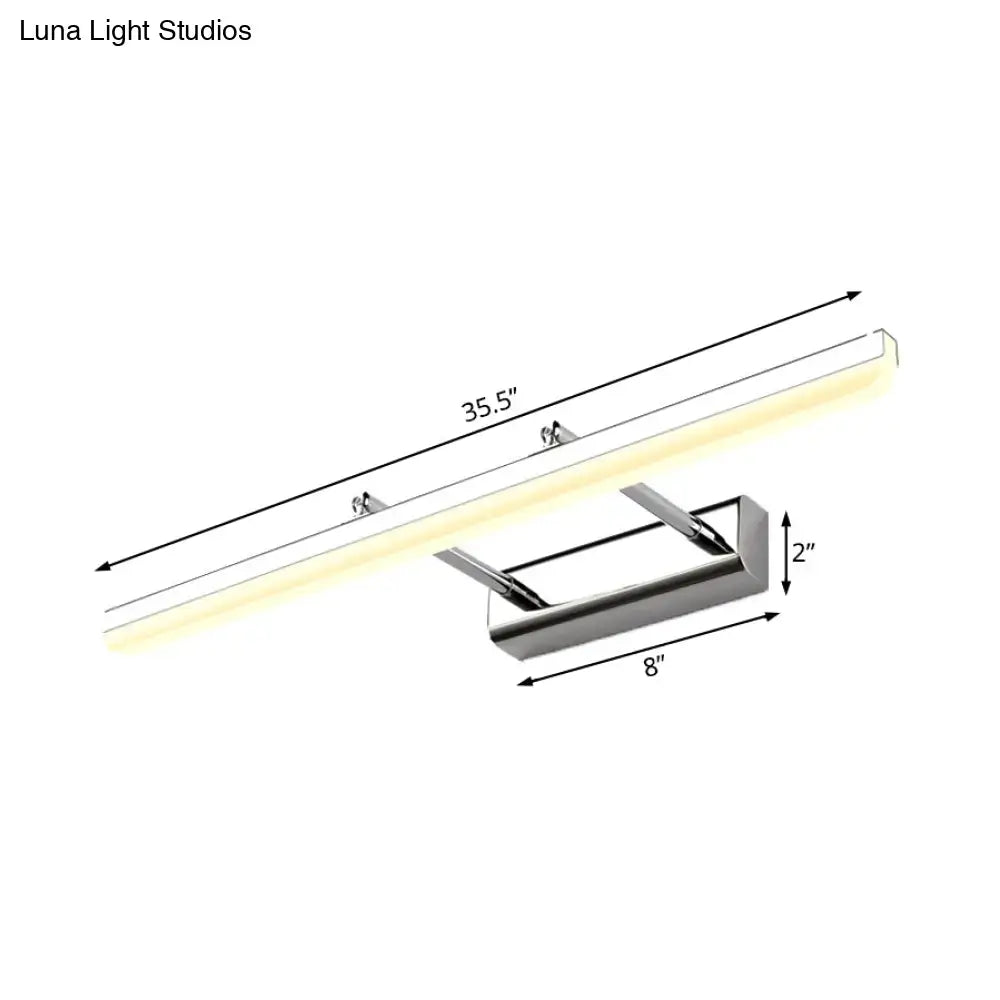 Contemporary acrylic chrome wall sconce bathroom led vanity light