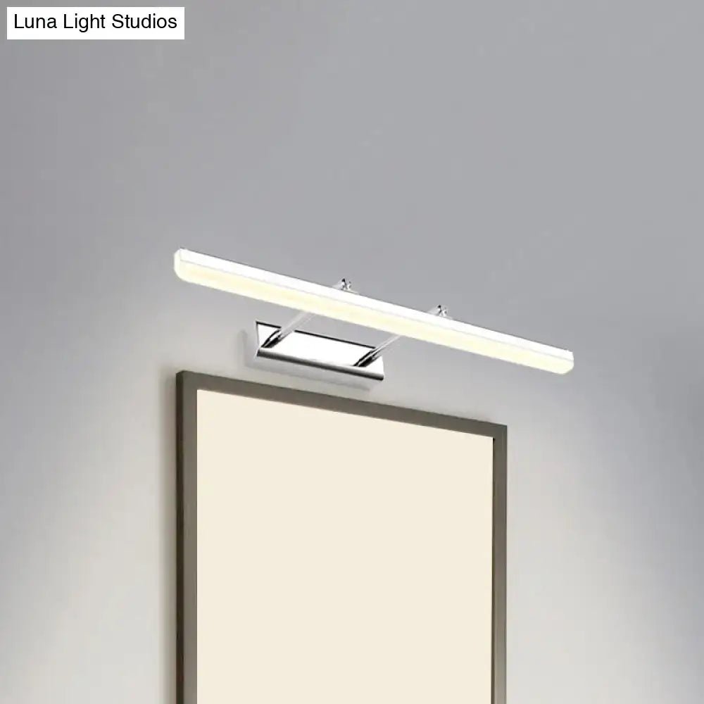 Contemporary acrylic chrome wall sconce bathroom led vanity light