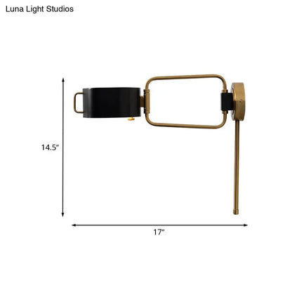DecorBites™ Contemporary Acrylic LED Drum Wall Sconce in Black Finish for Bedroom Lighting