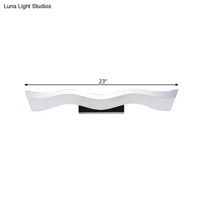 DecorBites™ Contemporary Acrylic LED Wall Mounted Vanity Light - 17"/23" Width, Warm/White Light