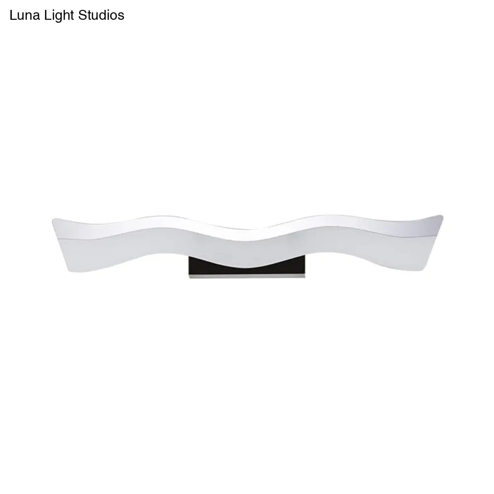 DecorBites™ Contemporary Acrylic LED Wall Mounted Vanity Light - 17"/23" Width, Warm/White Light