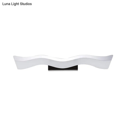 DecorBites™ Contemporary Acrylic LED Wall Mounted Vanity Light - 17"/23" Width, Warm/White Light
