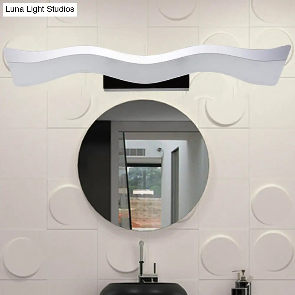 DecorBites™ Contemporary Acrylic LED Wall Mounted Vanity Light - 17"/23" Width, Warm/White Light