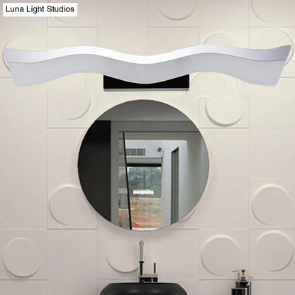 DecorBites™ Contemporary Acrylic LED Wall Mounted Vanity Light - 17"/23" Width, Warm/White Light