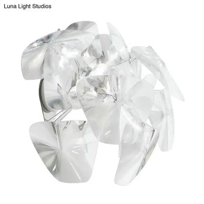 Contemporary acrylic single head sconce light fixture for dining room
