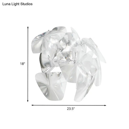 DecorBites™ Contemporary Acrylic Single Head Wall Mount Sconce Light Fixture for Restaurants - Clear