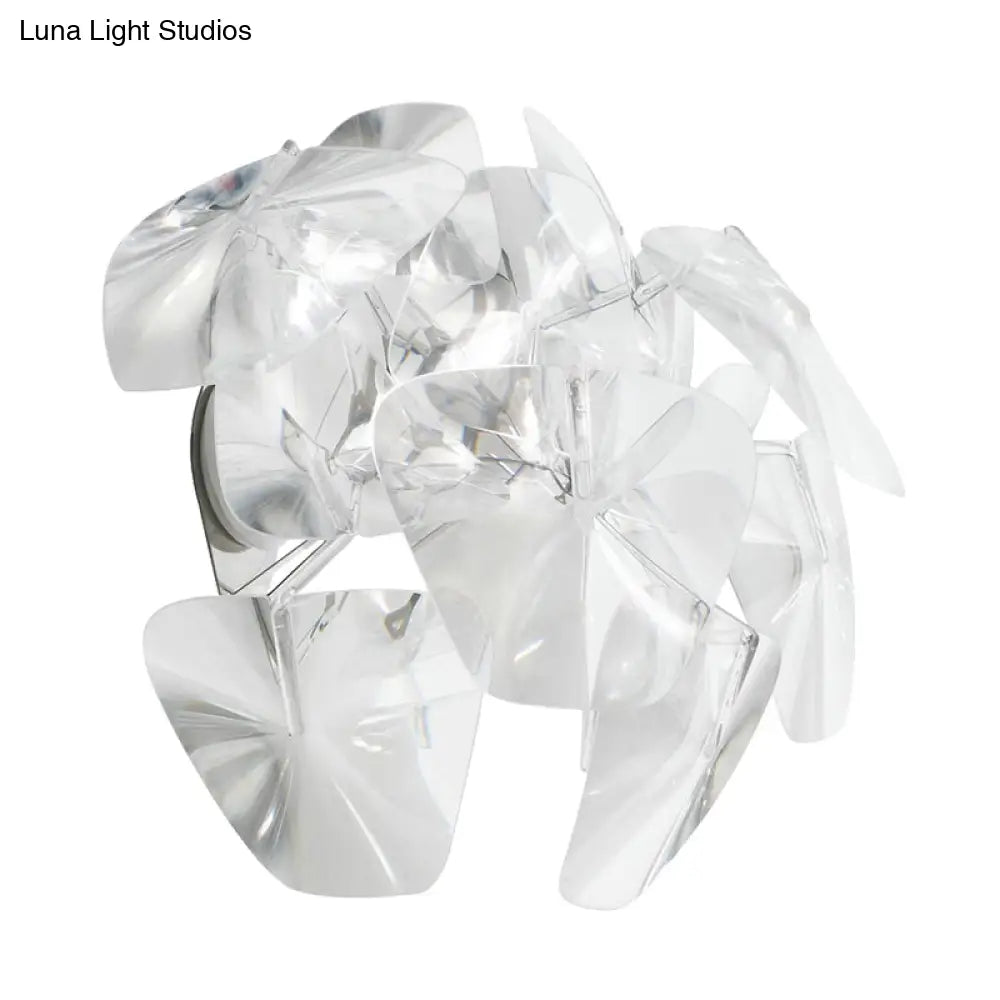 DecorBites™ Contemporary Acrylic Single Head Wall Mount Sconce Light Fixture for Restaurants - Clear