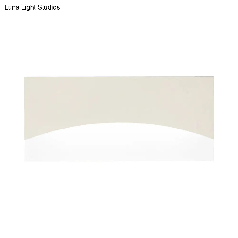 DecorBites™ Contemporary Acrylic Wall Light Fixture – Rectangular Bedside Sconce in White/Gold, Warm/White Light