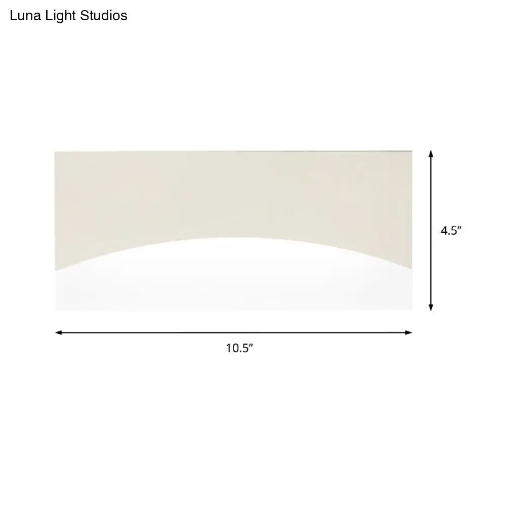 DecorBites™ Contemporary Acrylic Wall Light Fixture – Rectangular Bedside Sconce in White/Gold, Warm/White Light