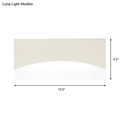 DecorBites™ Contemporary Acrylic Wall Light Fixture – Rectangular Bedside Sconce in White/Gold, Warm/White Light