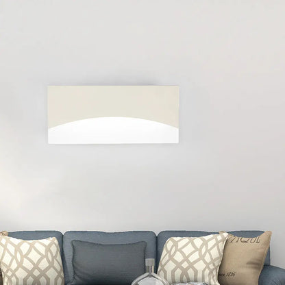 DecorBites™ Contemporary Acrylic Wall Light Fixture – Rectangular Bedside Sconce in White/Gold, Warm/White Light