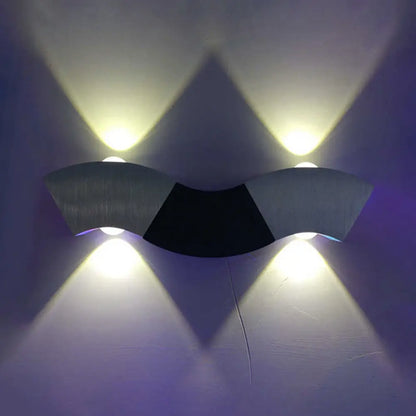 DecorBites™ Contemporary Aluminum Wall Mounted LED Sconce Light in Silver Finish with Warm/White Lighting