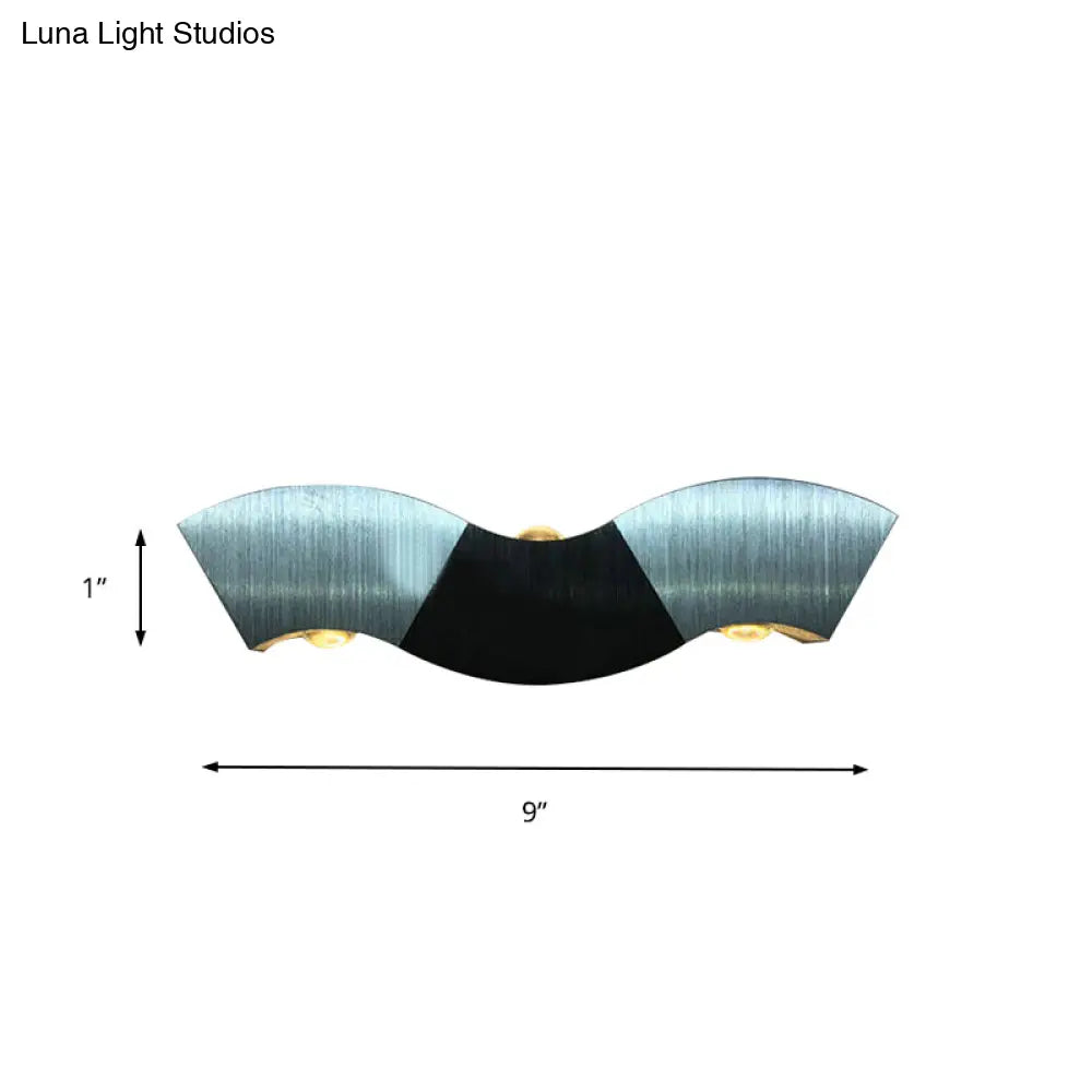 DecorBites™ Contemporary Aluminum Wall Mounted LED Sconce Light in Silver Finish with Warm/White Lighting