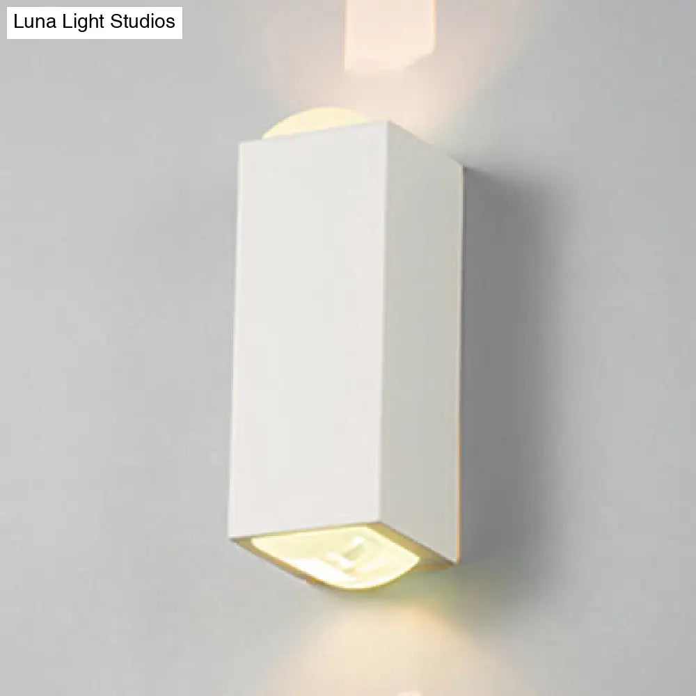 DecorBites™ Contemporary Aluminum Wall Sconce for Bedroom - 2-Light Warm/White Rectangle Light