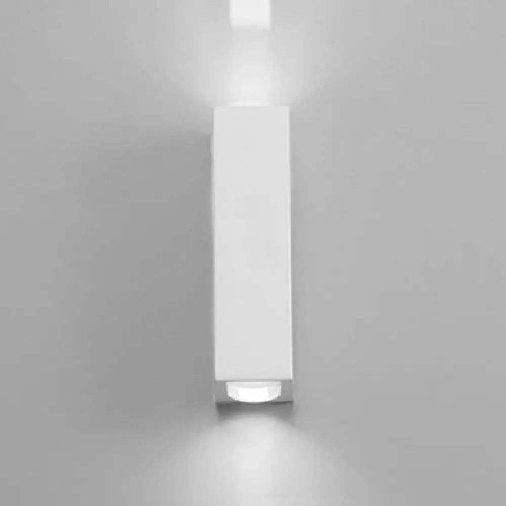 DecorBites™ Contemporary Aluminum Wall Sconce for Bedroom - 2-Light Warm/White Rectangle Light