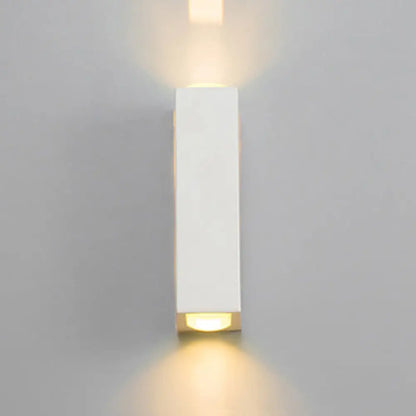 DecorBites™ Contemporary Aluminum Wall Sconce for Bedroom - 2-Light Warm/White Rectangle Light
