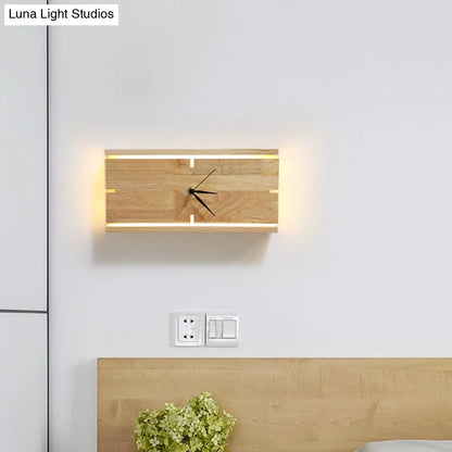 DecorBites™ Contemporary Beige Wall Sconce with Acrylic LED - Flush Mount, Rectangular/Round Parlor Design.