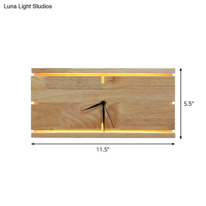 DecorBites™ Contemporary Beige Wall Sconce with Acrylic LED - Flush Mount, Rectangular/Round Parlor Design.