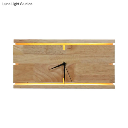 DecorBites™ Contemporary Beige Wall Sconce with Acrylic LED - Flush Mount, Rectangular/Round Parlor Design.