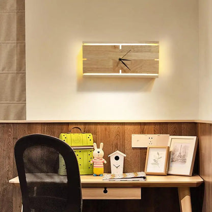 DecorBites™ Contemporary Beige Wall Sconce with Acrylic LED - Flush Mount, Rectangular/Round Parlor Design.
