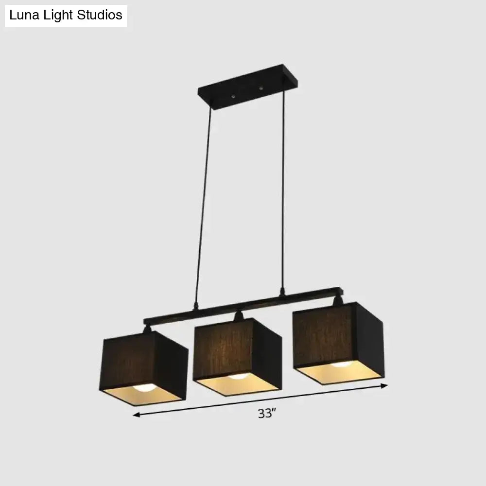 Contemporary black & beige island chandelier kitchen e26 e27 light kit
