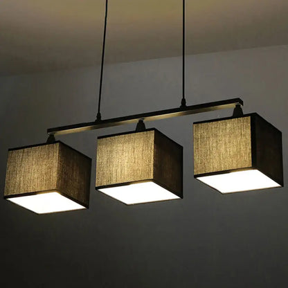 Contemporary black & beige island chandelier kitchen e26 e27 light kit