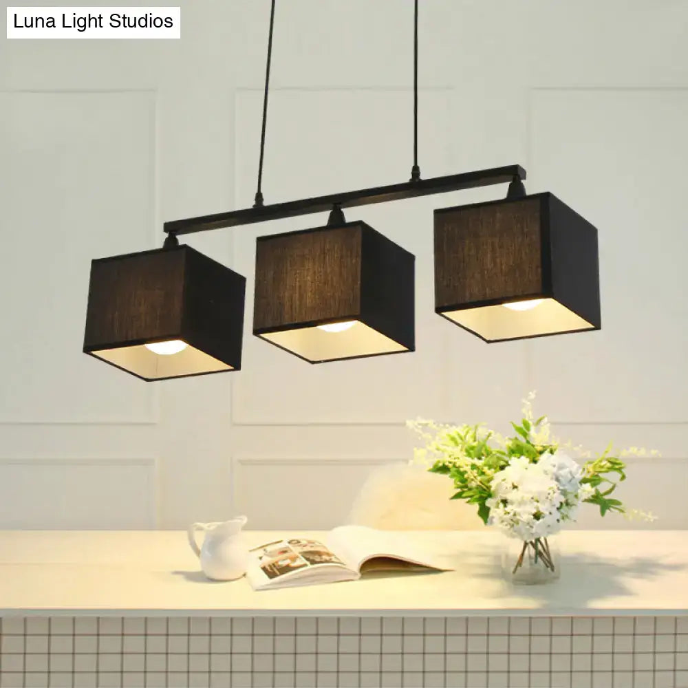 Contemporary black & beige island chandelier kitchen e26 e27 light kit