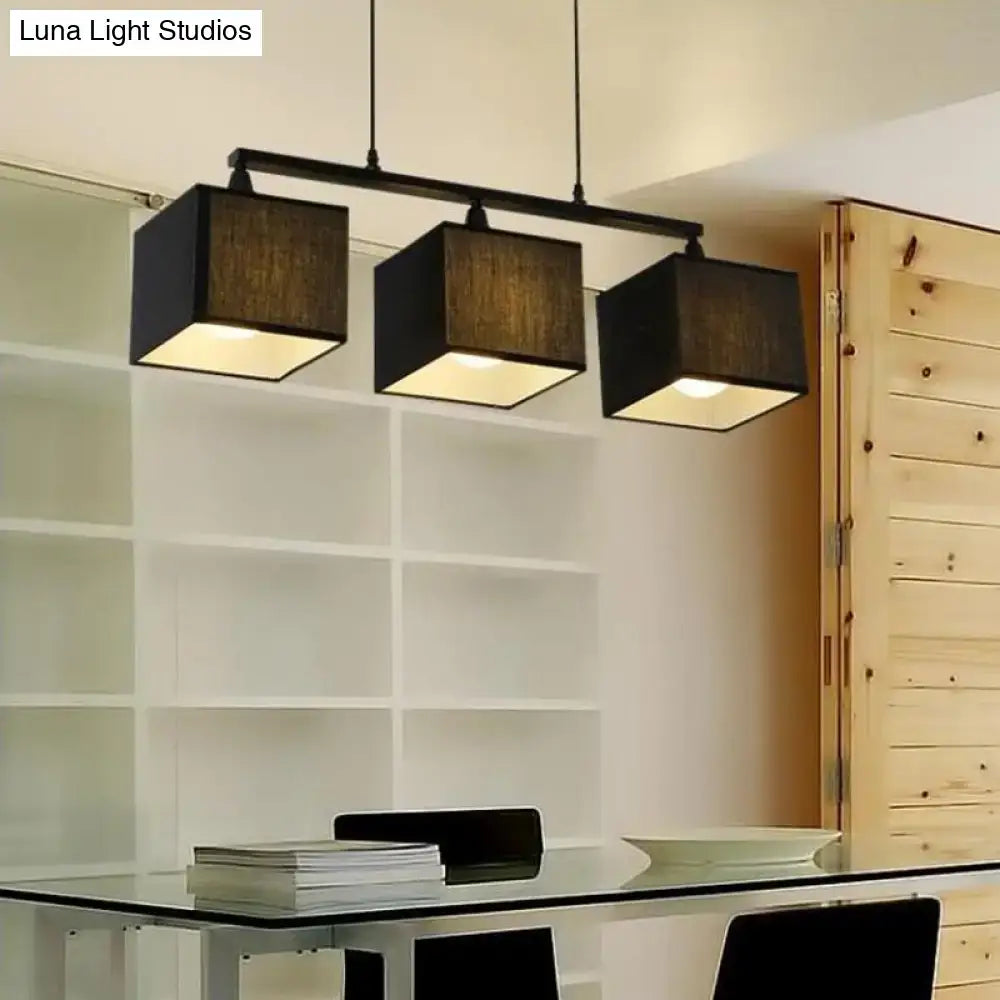 Contemporary black & beige island chandelier kitchen e26 e27 light kit