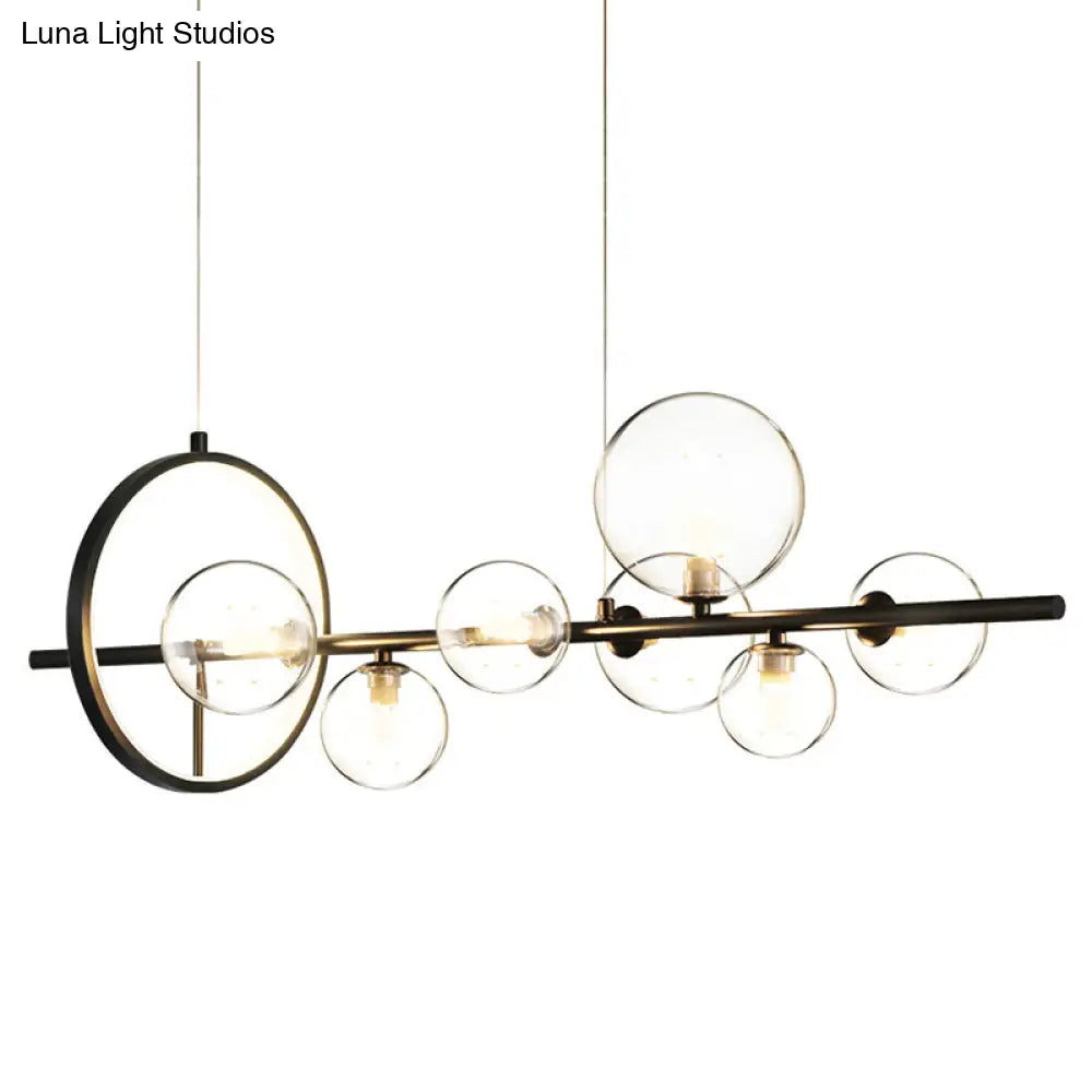 DecorBites™ Contemporary Black Glass Pendant Lighting for Dining Table - Island Ceiling Light