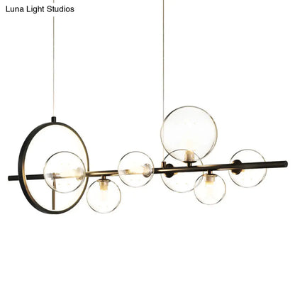 DecorBites™ Contemporary Black Glass Pendant Lighting for Dining Table - Island Ceiling Light