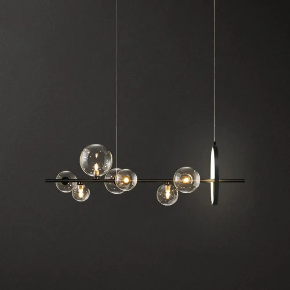 DecorBites™ Contemporary Black Glass Pendant Lighting for Dining Table - Island Ceiling Light
