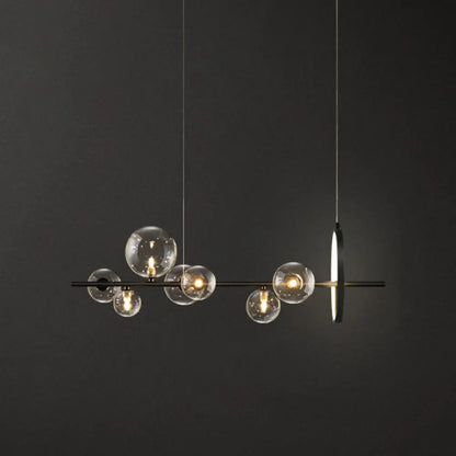DecorBites™ Contemporary Black Glass Pendant Lighting for Dining Table - Island Ceiling Light
