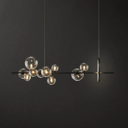 DecorBites™ Contemporary Black Glass Pendant Lighting for Dining Table - Island Ceiling Light
