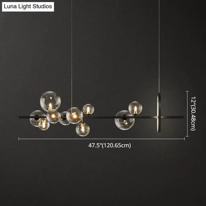 DecorBites™ Contemporary Black Glass Pendant Lighting for Dining Table - Island Ceiling Light
