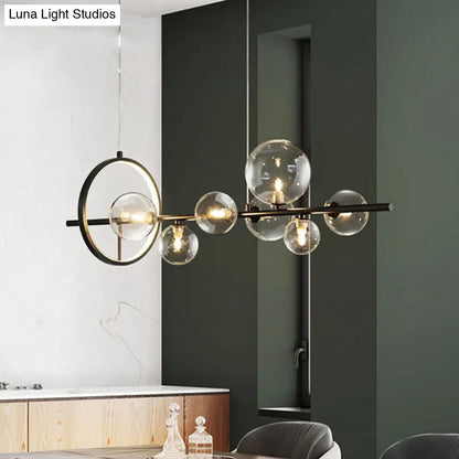DecorBites™ Contemporary Black Glass Pendant Lighting for Dining Table - Island Ceiling Light