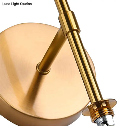 DecorBites™ Contemporary Black/Gold Ball Sconce Light - Opal Glass, LED, Flush Mount, 2 Lights