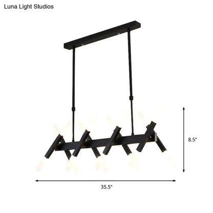 Contemporary black & gold island pendant light – living room chandelier