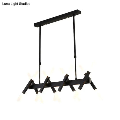 Contemporary black & gold island pendant light – living room chandelier