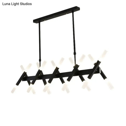 Contemporary black & gold island pendant light – living room chandelier