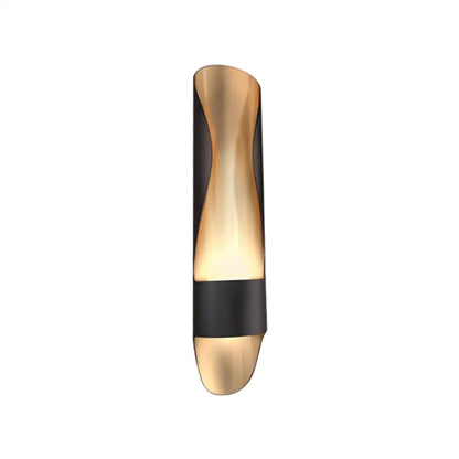DecorBites™ Contemporary Black LED Metal Wall Sconce with Twisted Tube Design
