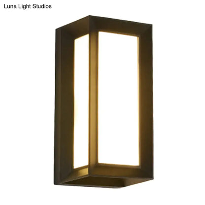 Contemporary black led wall lamp courtyard flush mount sconce