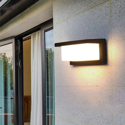 Contemporary black led wall lamp courtyard flush mount sconce