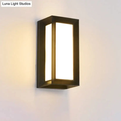 Contemporary black led wall lamp courtyard flush mount sconce