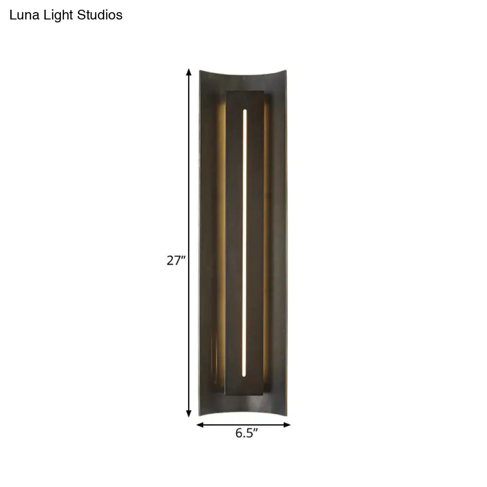 Contemporary black led wall lamp with metal shade bedroom decor