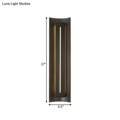 Contemporary black led wall lamp with metal shade bedroom decor