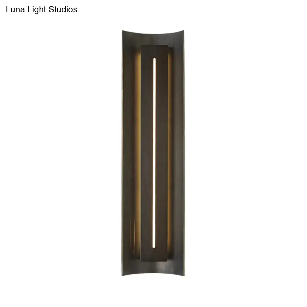 Contemporary black led wall lamp with metal shade bedroom decor